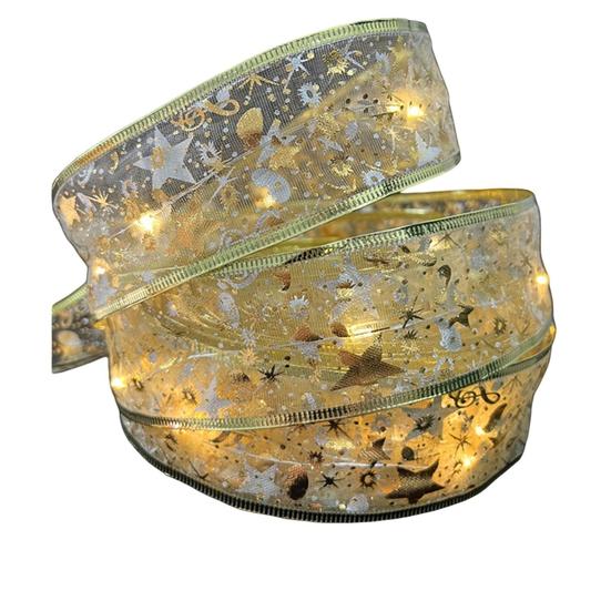 Прочный рождественский светодиодный гирляндный светильник, романтическая подарочная упаковка, безопасная рождественская крытая наружная декоративная лента с лампой