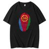 Classic T Shirt For Men Eritrea Flag Fingerprint Drawing Graphic T Shirts Cotton Short Sleeve Tshirt Harajuku Mens Clothing