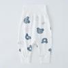 High Waist Baby Pants with Snap Button Crotch - Belly Protector for Newborns, Ideal for Spring and Autumn