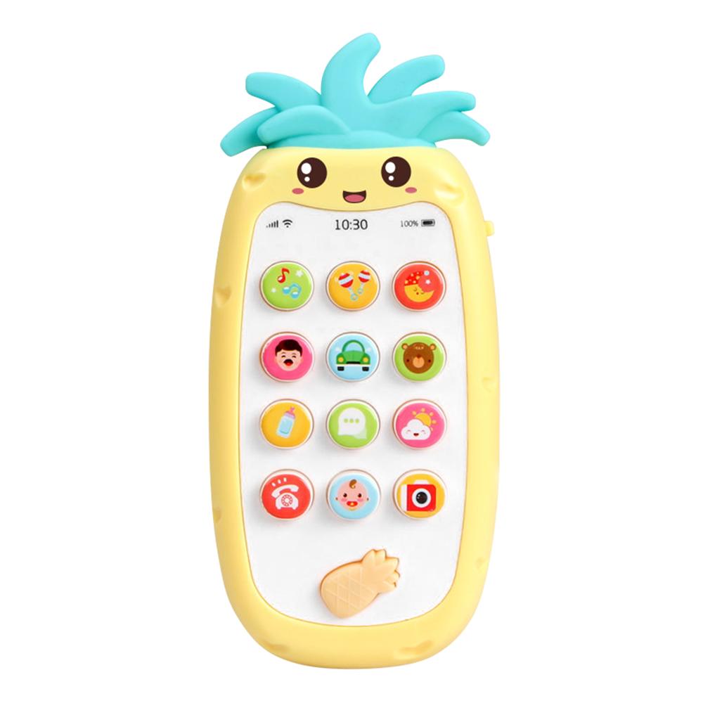 Mobile Phone Toy with Light Music & Sounds Silicone Teether Baby Multifunctional Smartphone Toy for Babies Infants Toddlers 6 Months +