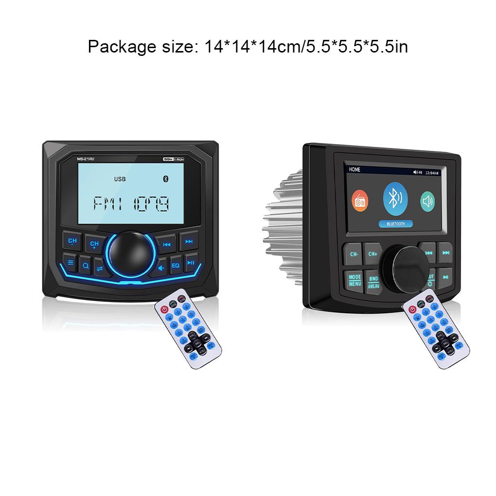 Marine MP5 Radio SPA RZR Bluetooth AM FM UTV RDS Multimedia Video Player 3-inch Screen AU-X