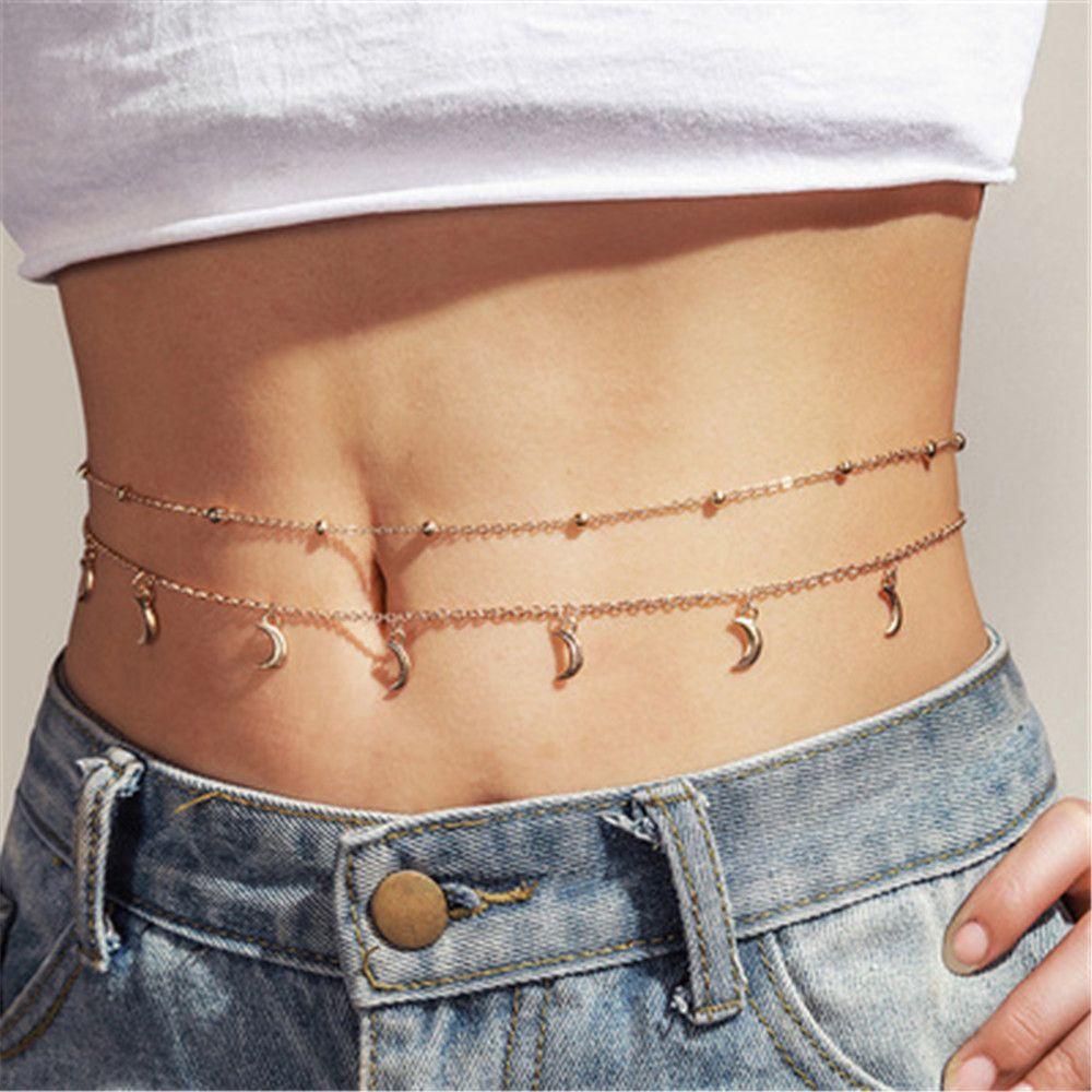 Летний Бикини Пляжная Одежда Украшения на Тело Бохо Стиль Цепочка на Тело Цепочка на Талию