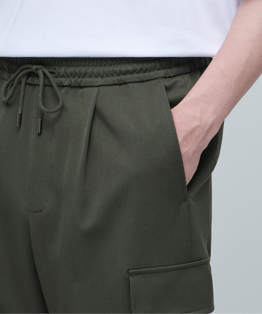MUSINSA STANDARD Wide Banded Cargo Slacks [Dusty Khaki]