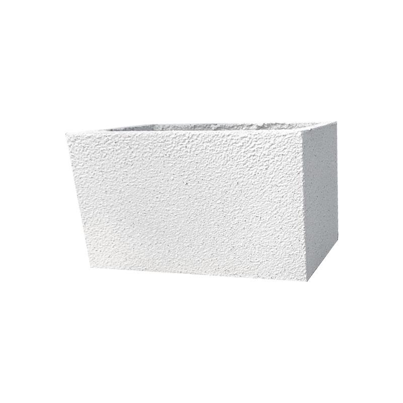 Extra Large Rectangular Magnesium Cement Flower Pot with Real Stone Finish for Family Balcony & Outdoor Use