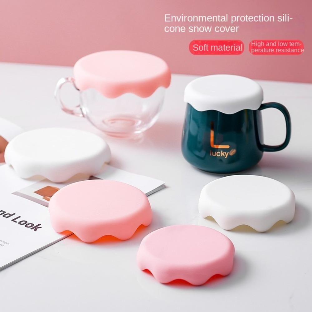 Силиконовая крышка для стеклянной чашки, утолщенная, герметичная, с присоской, крышка для чашки, аксессуары для чашки, крышка для кружки