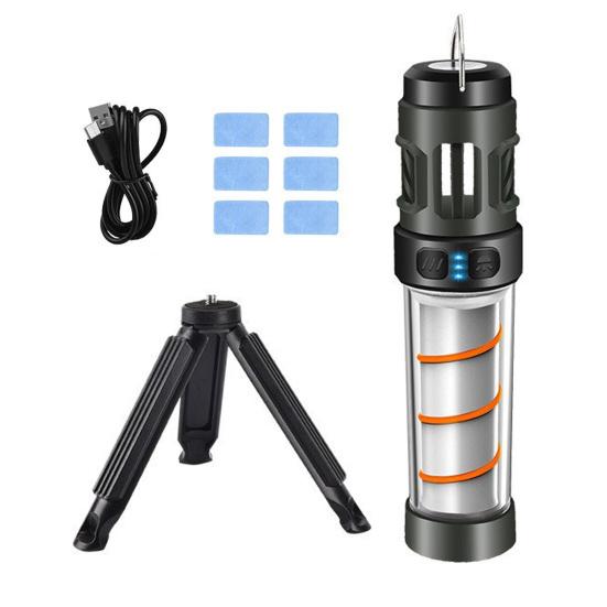 Наружный кемпинговый фонарь со штативом, таблетки-репелленты, 5 режимов, регулируемый, USB-перезаряжаемый, многофункциональный светодиодный фонарик-лампа, подвесной светильник для палатки