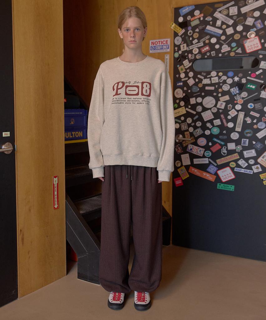 Штаны Piopal в коричневую полоску с красной биркой