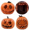 Фонарь из тыквы на Хэллоуин, загорающийся, страшный светильник в виде тыквы, реалистичное украшение на Хэллоуин для крыльца
