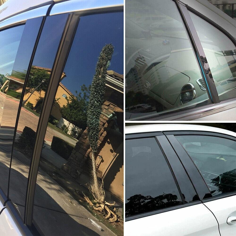 For Toyota Camry 2018-2023 Black Window Pillar Posts Door Trim Piano Cover Set
