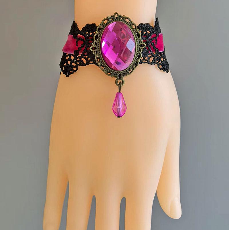 Gothic Retro Punk Lace Choker Necklace for Women