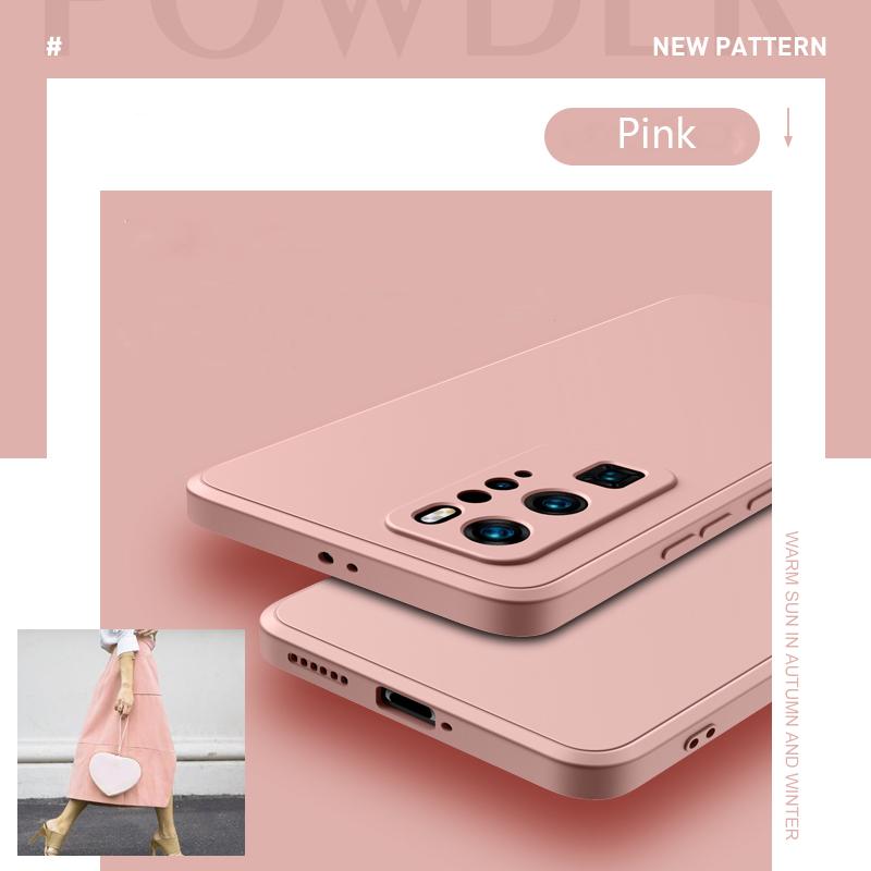 Мягкий чехол из жидкого силикона для Huawei P50 P40 P30 P20 Mate 40 20 30 Pro Honor 20 Nova 8 7, противоударный чехол