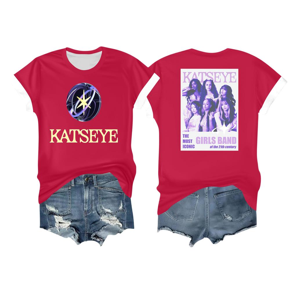 Женская повседневная футболка с принтом, пуловер с круглым вырезом, топ с коротким рукавом