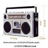Многодиапазонный FM-радиоприемник и кассетный плеер в ретро-стиле 80-х