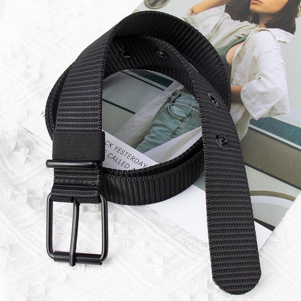 New Unisex Canvas Tactical Belt - No Metal Buckle, Woven Design, Ideal for Military Training.