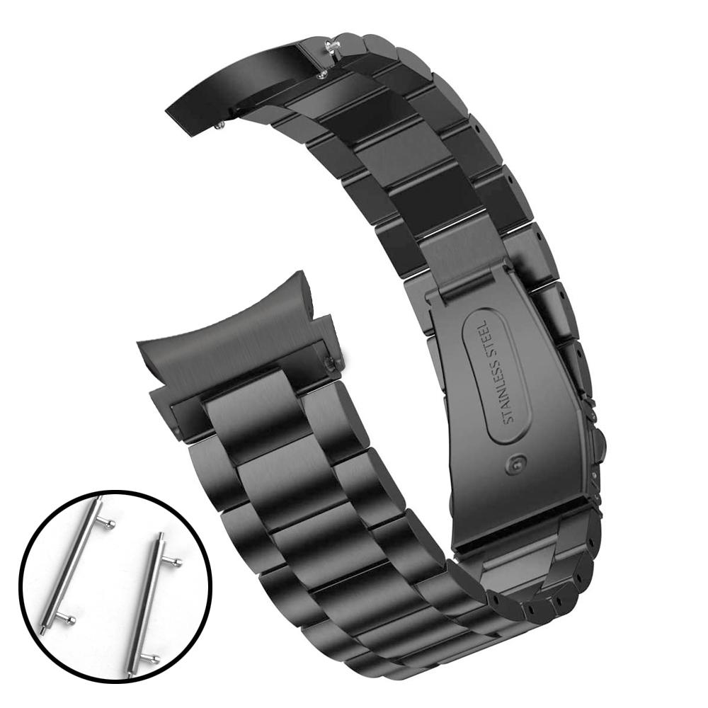 Браслет из нержавеющей стали без зазоров для Samsung Galaxy Watch7 6 4 Classic 46 мм 47 мм/Watch4 5 pro 44 мм 40 мм с загнутым концом