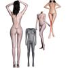 Women's Glossy Bodystocking Long Sleeve Bodysuit Sheer Jumpsuits Bodycon Bodystocking