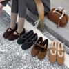 2025 New Ancient-covered Plush Thickened Fluffy Shoes Gentle Evening Shoes Versatile Single Shoes Winter New Warm Cotton Shoes