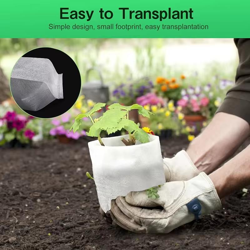 100 штук Биоразлагаемые нетканые мешки для выращивания рассады