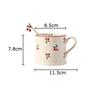Прекрасные кружки с вишневым принтом Фарфоровая чашка Посуда Кружка для кофе Обеденный стол Послеобеденный чай Чашка для чая Фрукты Чашка для сока