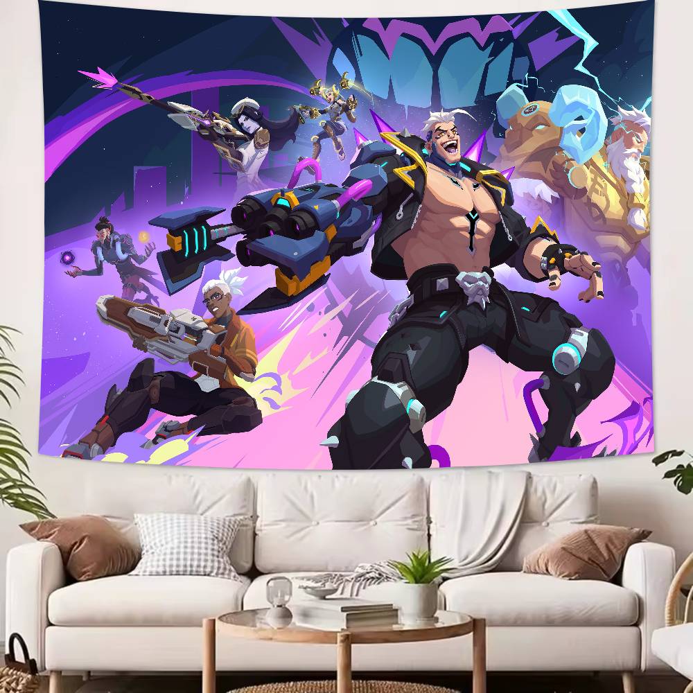 ТОП Крутой Популярный FPS OOverwatch 2 Игровой Гобелен Популярное Украшение Комнаты Настенный Гобелен Искусство Комната Домашний Декор Настенное Искусство Декор