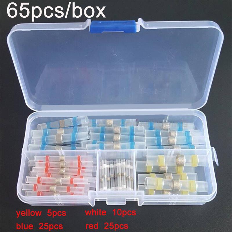 10 ~ 250 шт. соединители для проводов с припоем, водонепроницаемые термоусадочные стыковые соединители, клеммы для электрических проводов, изолированные стыковые соединения