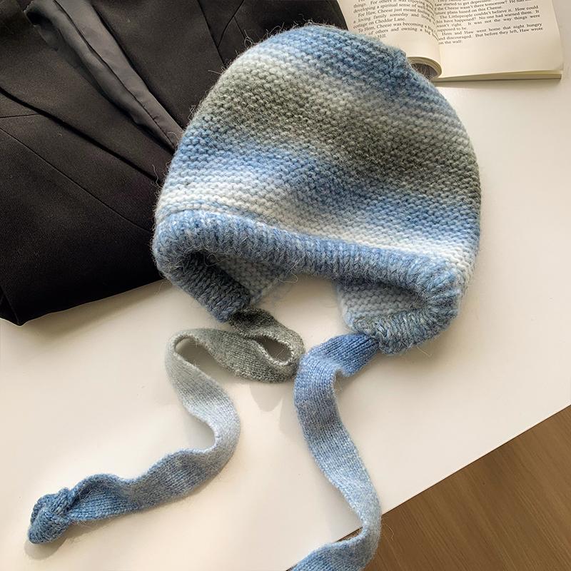 Мешок шляпа Hepburn wind lazy straps stack hat женская осень и зима милая теплая холодная шерстяная шерстяная шапка