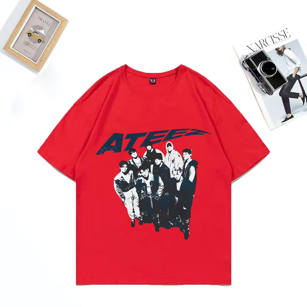 Retro Ateez 2025 World Tour in Fantasy vintage T Shirt Unisex WOMEN Fashion Oversized 100 cotton tshirts short sleeve Unisex Tees