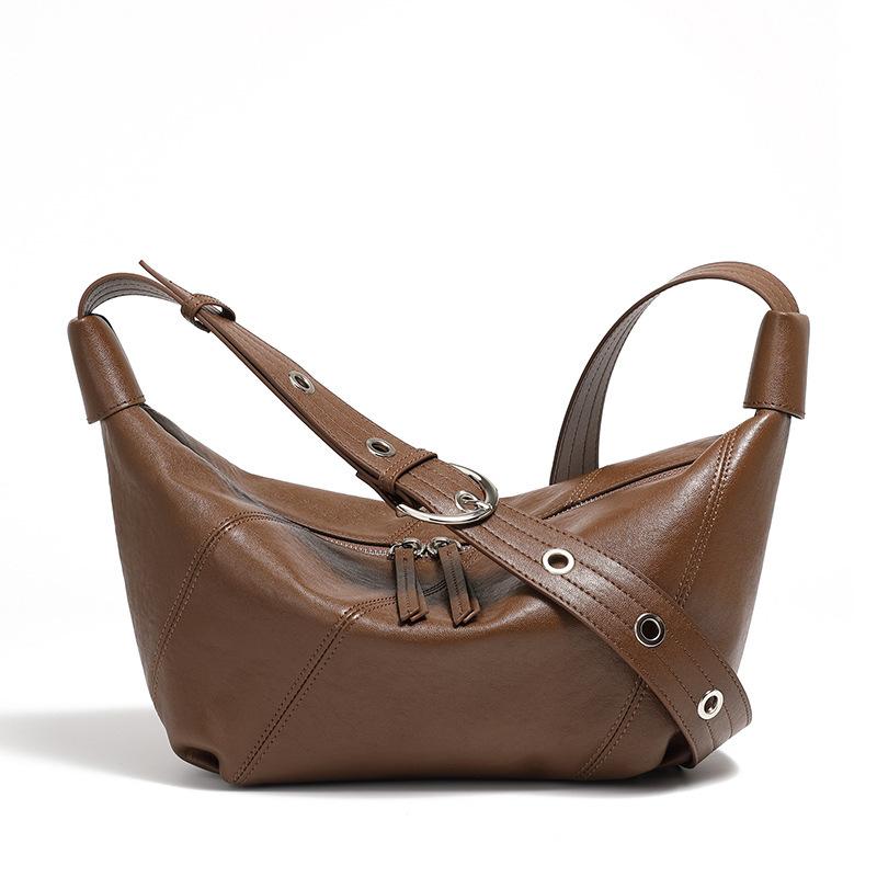 The First Layer Of Cowhide, Winter Genuine Leather, Light Luxury, High-End Fashion, Single Shoulder Crossbody Underarm Bag Woman