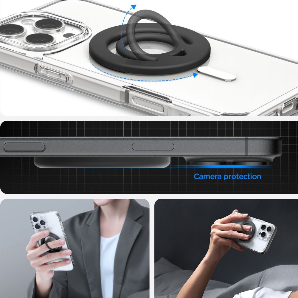 Spigen Dual Pop Mag Magsafe Phone Ring Black
