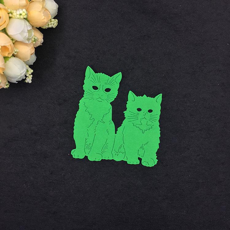 Альбом «сделай сам», модель ножа из углеродистой стали, детская головоломка, тиснение, форма для ножа, два котенка