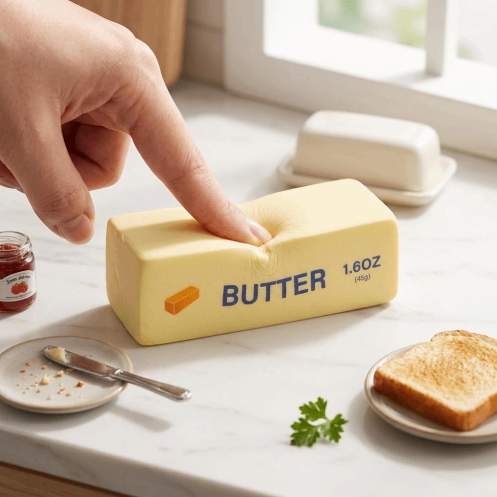 Slow Rising Fidget Toy Soft Texture Slow Rebound Butter Stick Butter Squishy Toy for Kids Adults