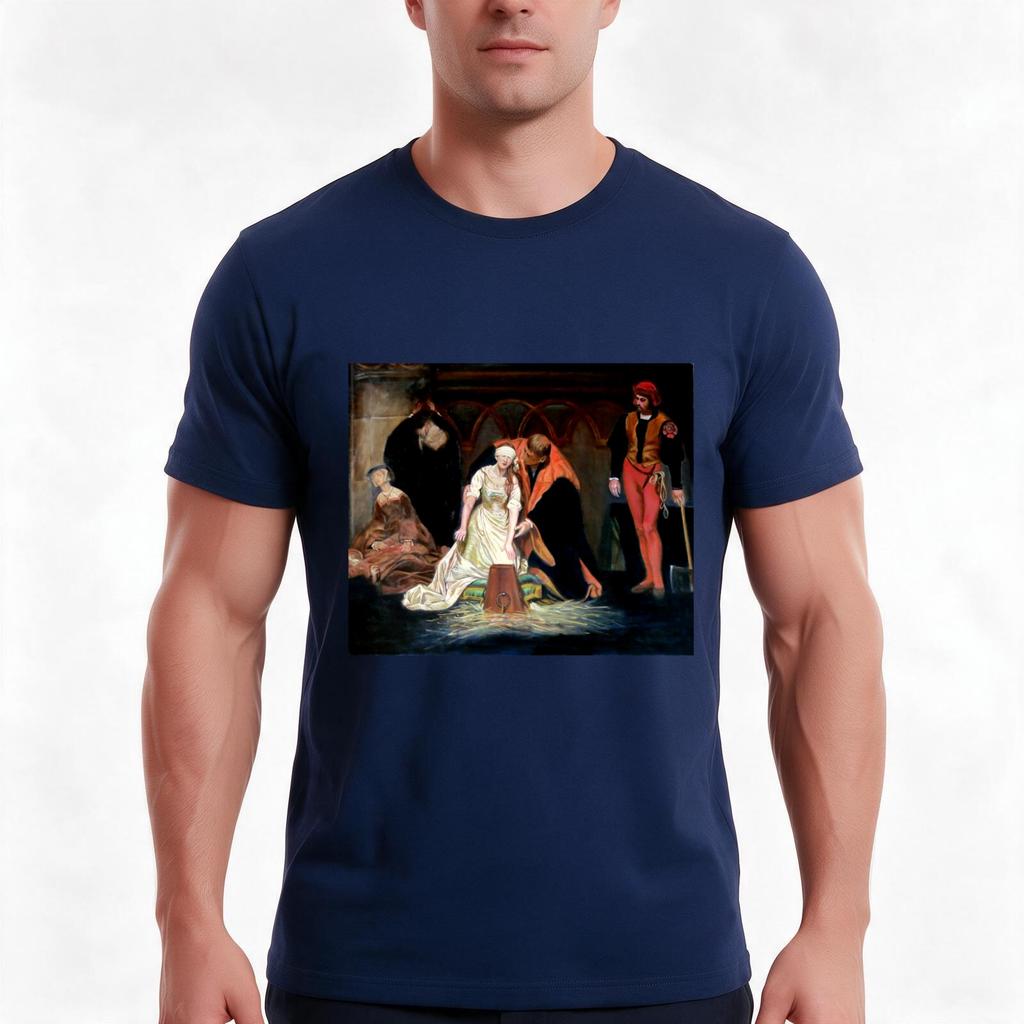 The Execution Of Lady Jane Grey After Hippolyte Paul Delaroche Tshirt Summer Casual Cotton Tee Oversized Streetwear Tops