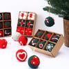 6pcs Felt Christmas Ball Pendant Star Tree Front Door Window Wall Decoration