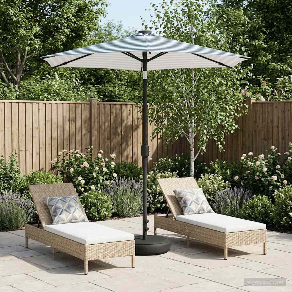 Garden Umbrella with LED Lights and Base 230 x 230 cm