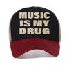 Мужская повседневная бейсболка с забавным принтом MUSIC IS MY DRUG, готическая, Харадзюку, хип-хоп, унисекс, модная, летняя, дышащая, Snapback