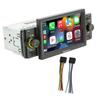 1Din Carplay & Android Auto Car Radio 5" Touch Screen Car Stereo MirrorLink 2USB