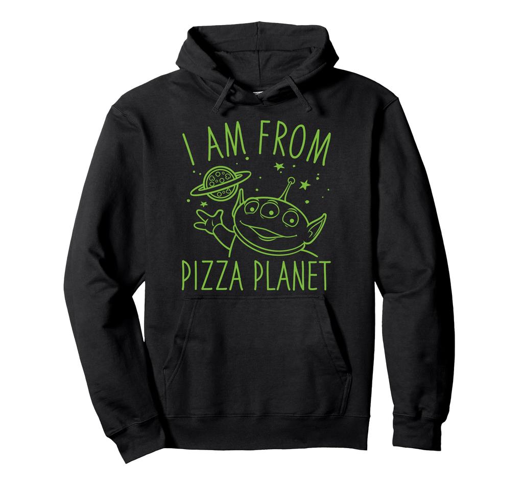 Disney Pixar Toy Story Neon Green Alien Pizza Planet Hoodie