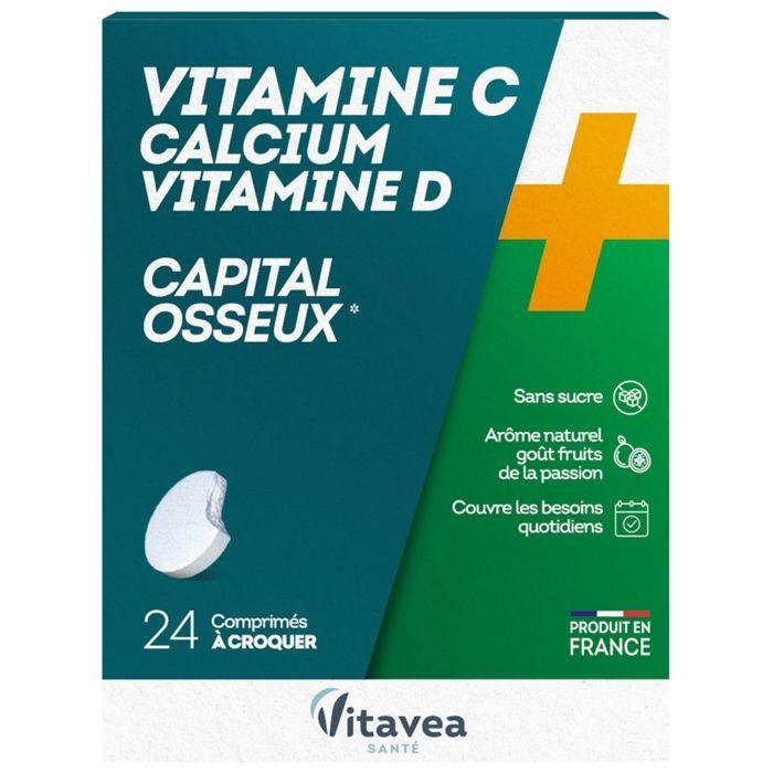 Vitavea Vitamine C Calcium Vitamine D 24 Comprimés à Croquer