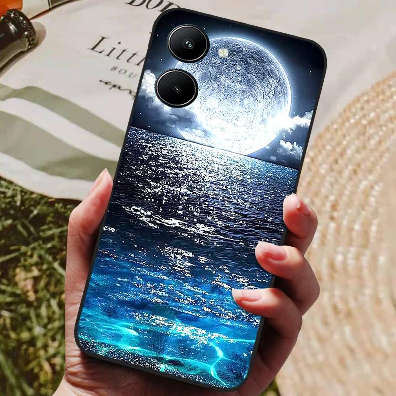 Чехол для Realme 10 4G Черный Мягкий Силиконовый Ударопрочный Чехол для Телефона Realme 10 2022 Чехлы для Телефона Realme10 C33 C 33 4G Защитные Fundas