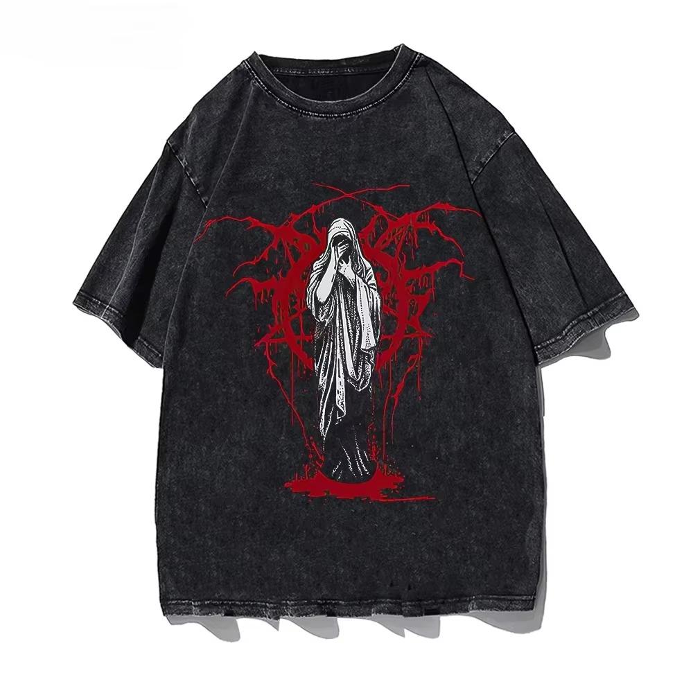 Мужская и женская футболка из хлопка оверсайз свободного кроя с круглым вырезом, модная новинка летних футболок