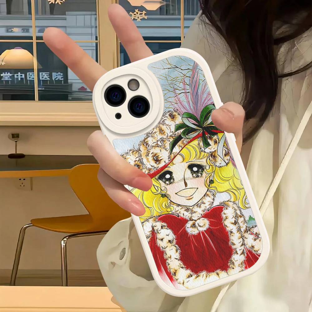Classic C-Candy C-Candy Anime Leather Phone Case For IPhone 16 14 15 Pro Plus 13 12 11 Pro Max Silicone Cover