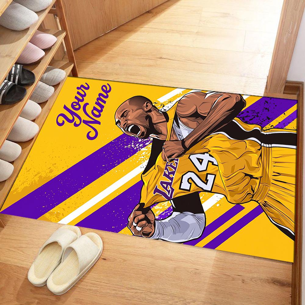 Kobe Personalized Name Carpet Design For Living Rooms Outdoor Decorate Room Entryway Antislip Carpet Office Home Decor Gift For Festivals