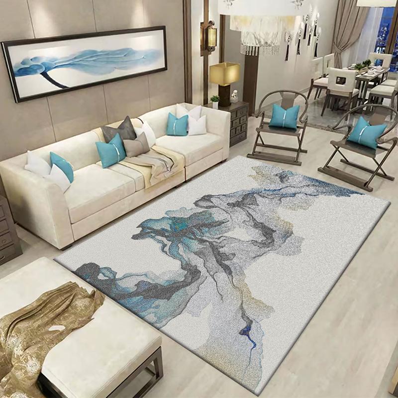 Новый ковер в китайском стиле для гостиной, кофейный столик, диван, ковер в китайском стиле с горным пейзажем и чернильной живописью, коврик для пола в спальню