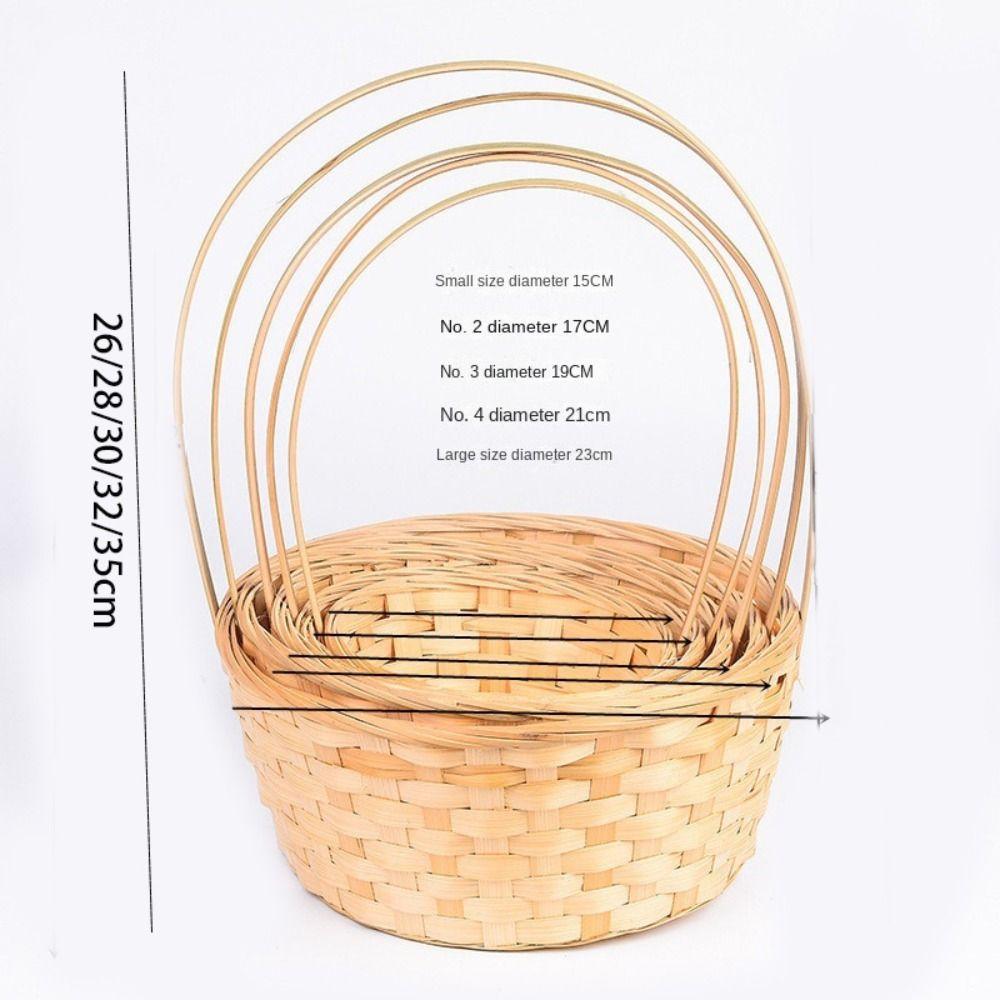 Large Capacity Fruit Storage Bin Handmade Bamboo Flower Basket High Quality Storage Basket