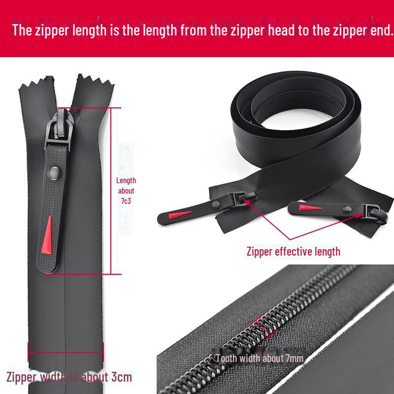 Корейский стиль Нет. 5 черных водонепроницаемых двухсторонних потайных молний для спортивных курток и пуховиков.