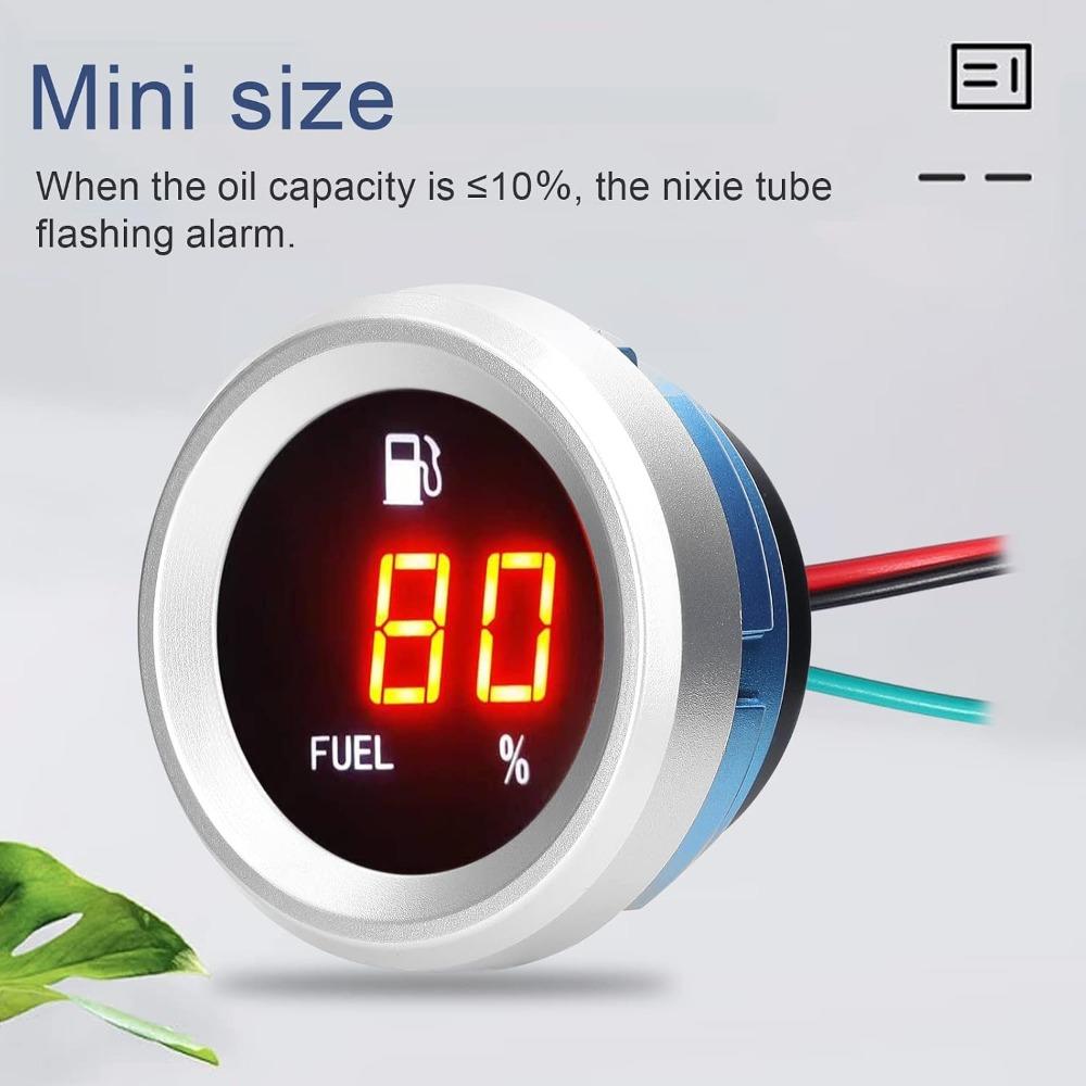 0-190 Ohm Car Fuel Meter Waterproof Digital Fuel Gauge Digital Fuel Level Gauge Truck