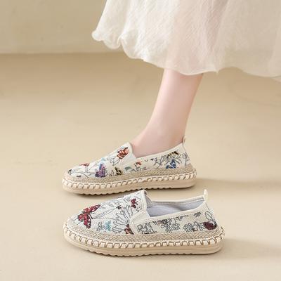 CRLAYDK Классические лоферы для женщин, эспадрильи слипоны, нарядная повседневная легкая обувь, женские дышащие мягкие балетки с принтом