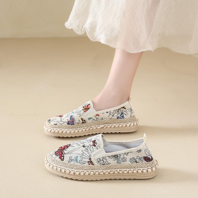 Модные классические лоферы CRLAYDK для женщин, эспадрильи слипоны, нарядная повседневная легкая обувь, женские дышащие принтованные мягкие балетки