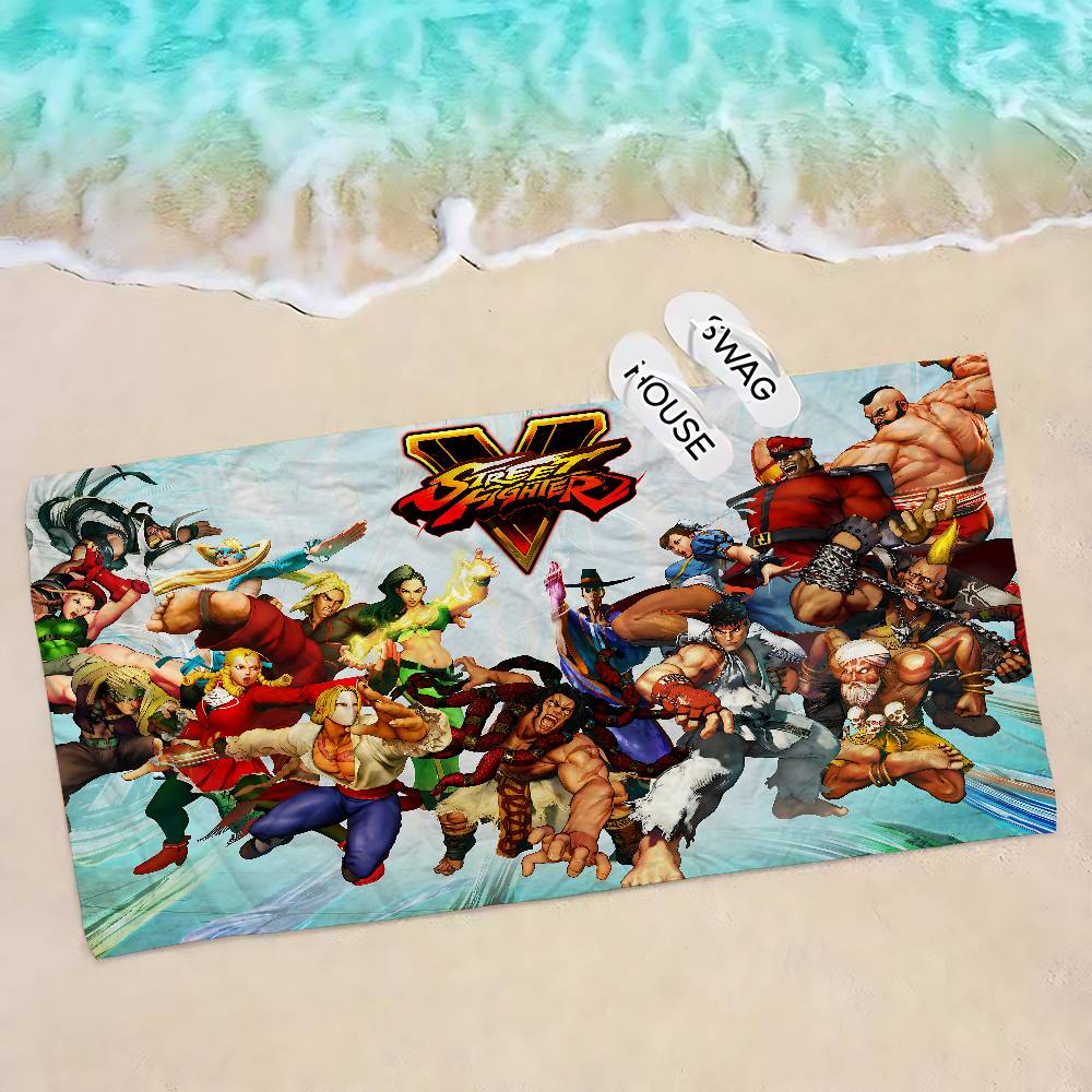 Game S-Street-F-Fighter Big Microfiber Beach Towels Quick Dry Towel Sand Beach Towels Pool Towel for Travel Swim Pool Yoga