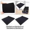 2 Pieces Box Sponge Insert Wave Shaped Lining Elastic High Density Tool Case Block